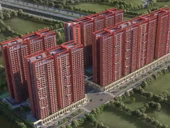 myhome mamurdi project elevation Large Codename Roots – 26 Acres Modern Township at Mamurdi | 2 & 3 BHK Homes