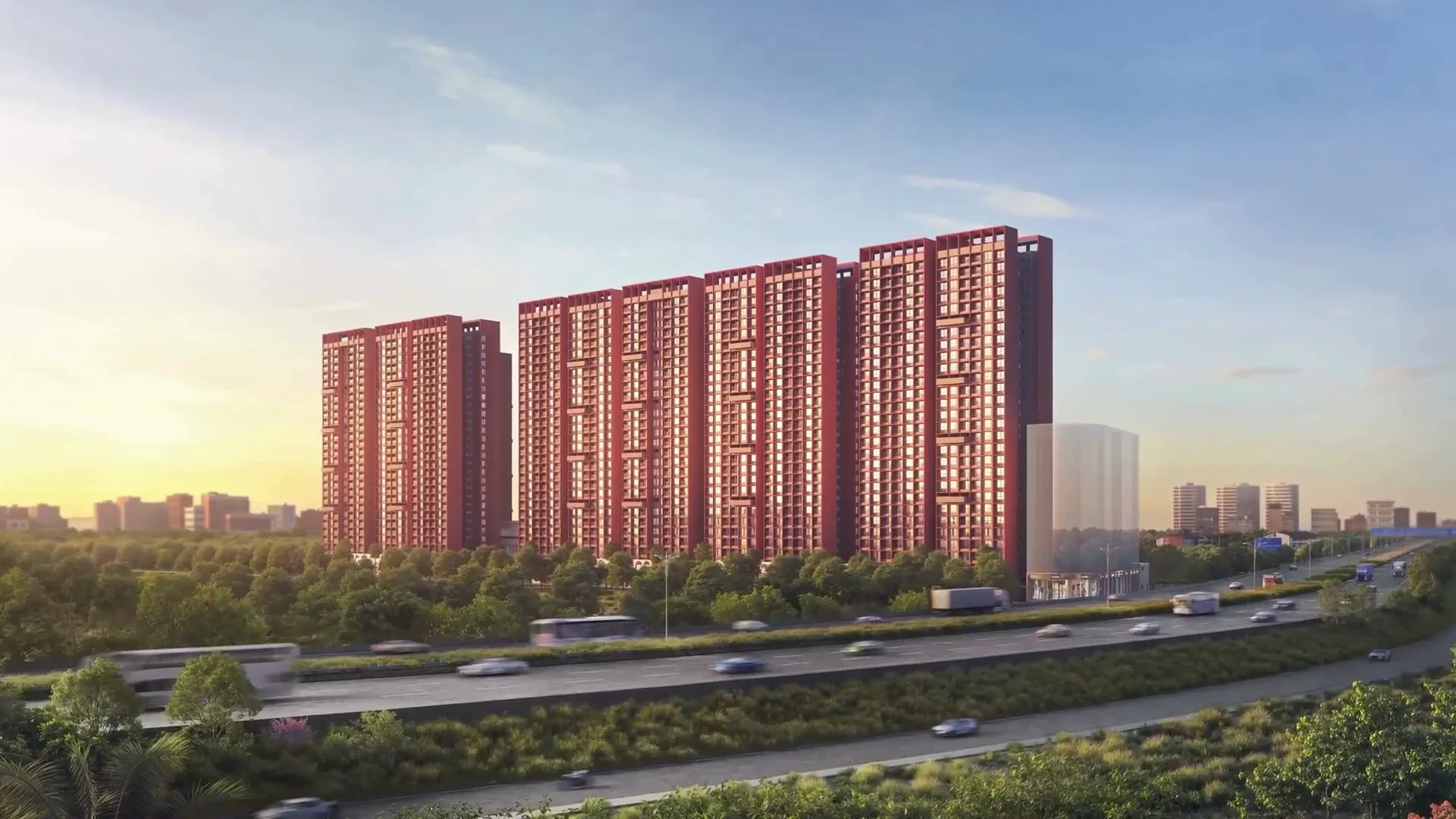 myhome mamurdi building elevation 2 BHK Apartment for Sale in Mamurdi Township – Pune West